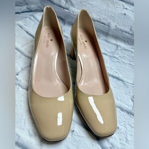 Kate Spade Beige Patent Leather Heels